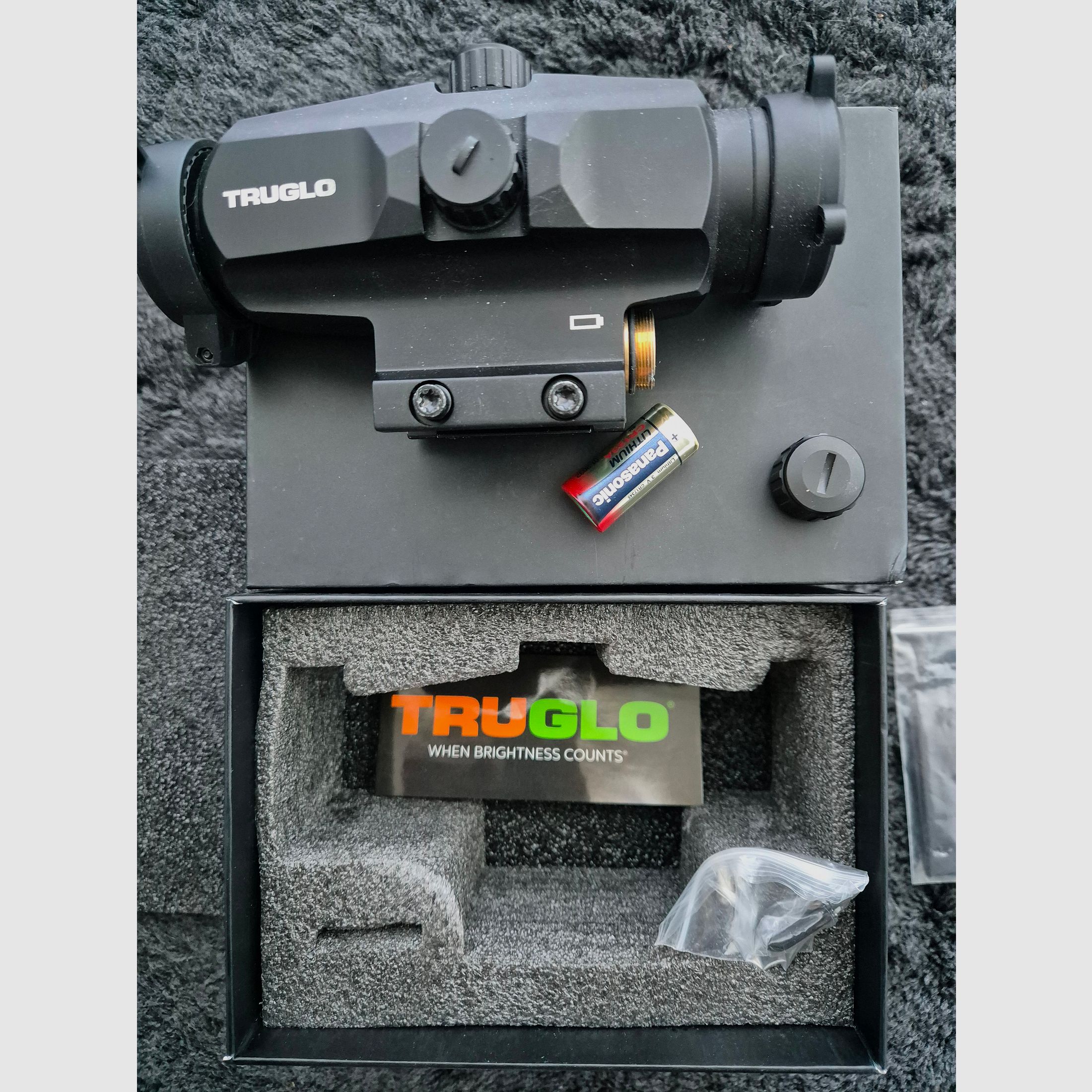 Original Truglo Prisma pr3 3x32mm Jagd taktisches Gewehr Fernrohr beleuchtet 6 moa absehen rot punkt visier