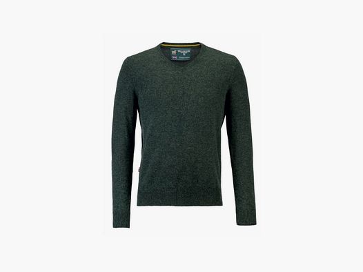 Wellington H-Pullover Jack Merinowolle mit Patches Tweed