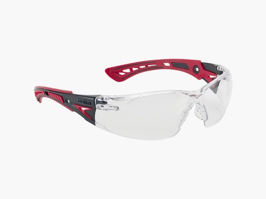 Bolle Rush+ Clear Lens Glasses (Red/Black)