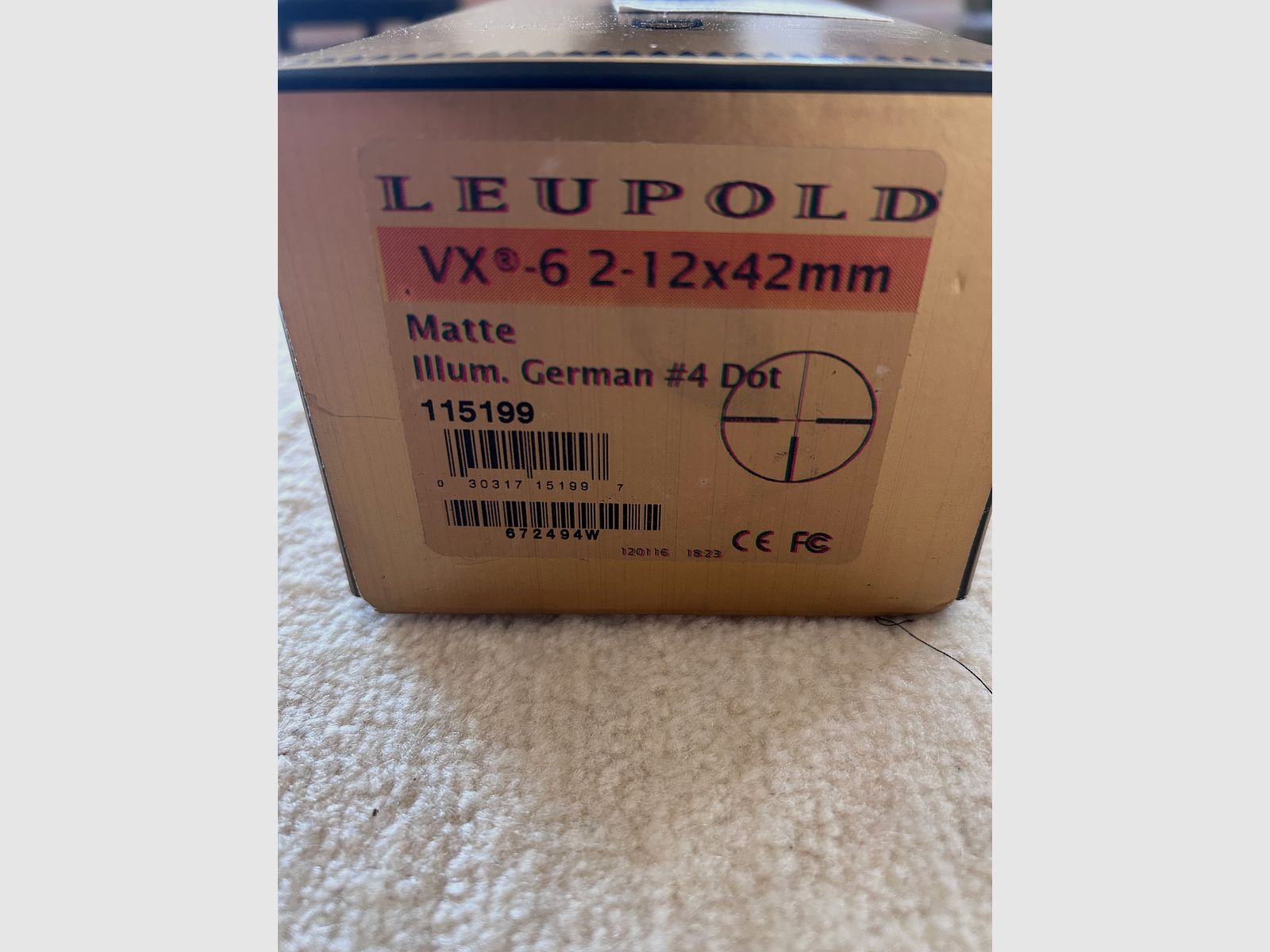 Leupold VX6 2-12x42mm Iluminado Alemán #4 Punto incluyendo BLASER Sattermontage