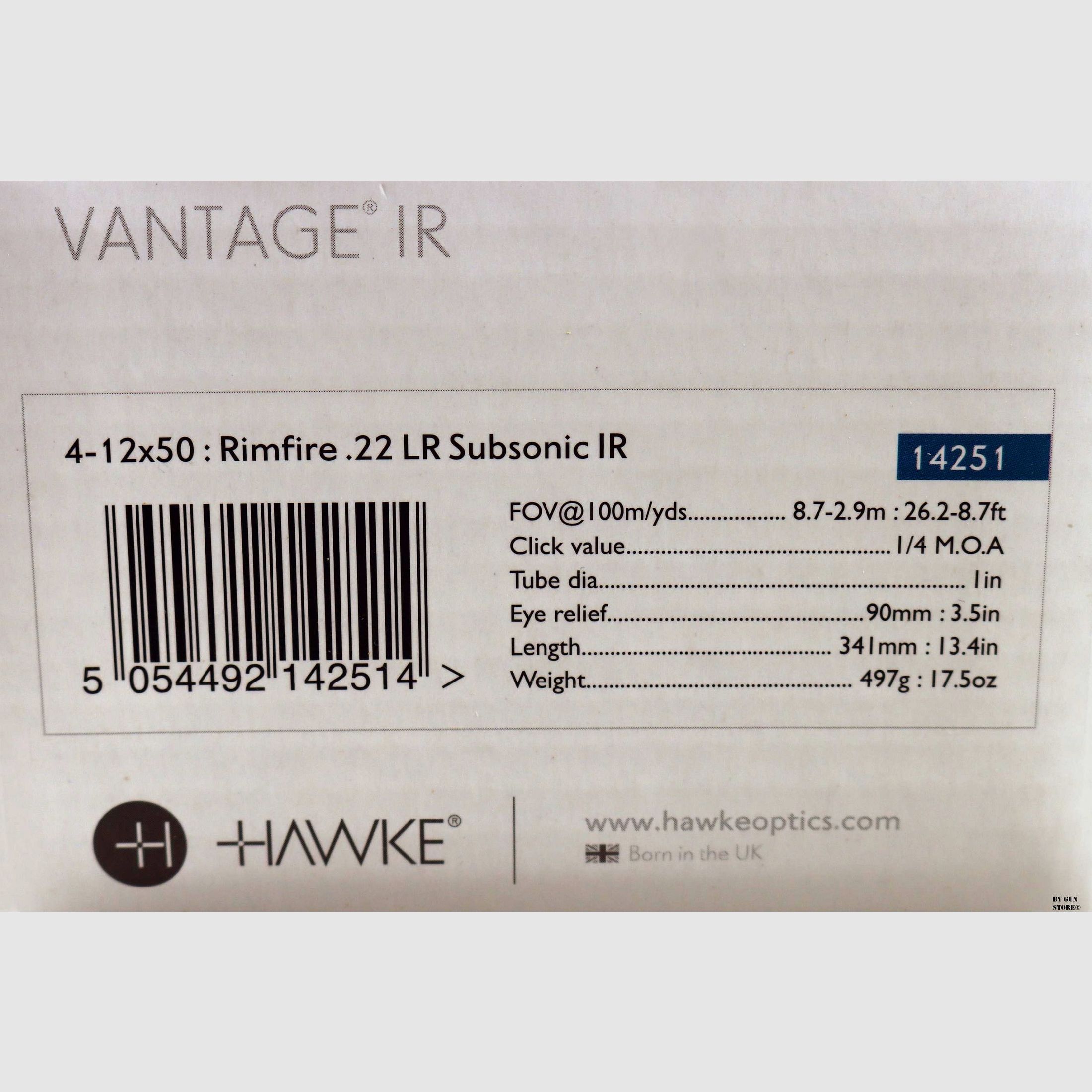 HAWKE VANTAGE IR 4-12X50 RIMFIRE .22LR SUBSONIC IR, image 5 of 6