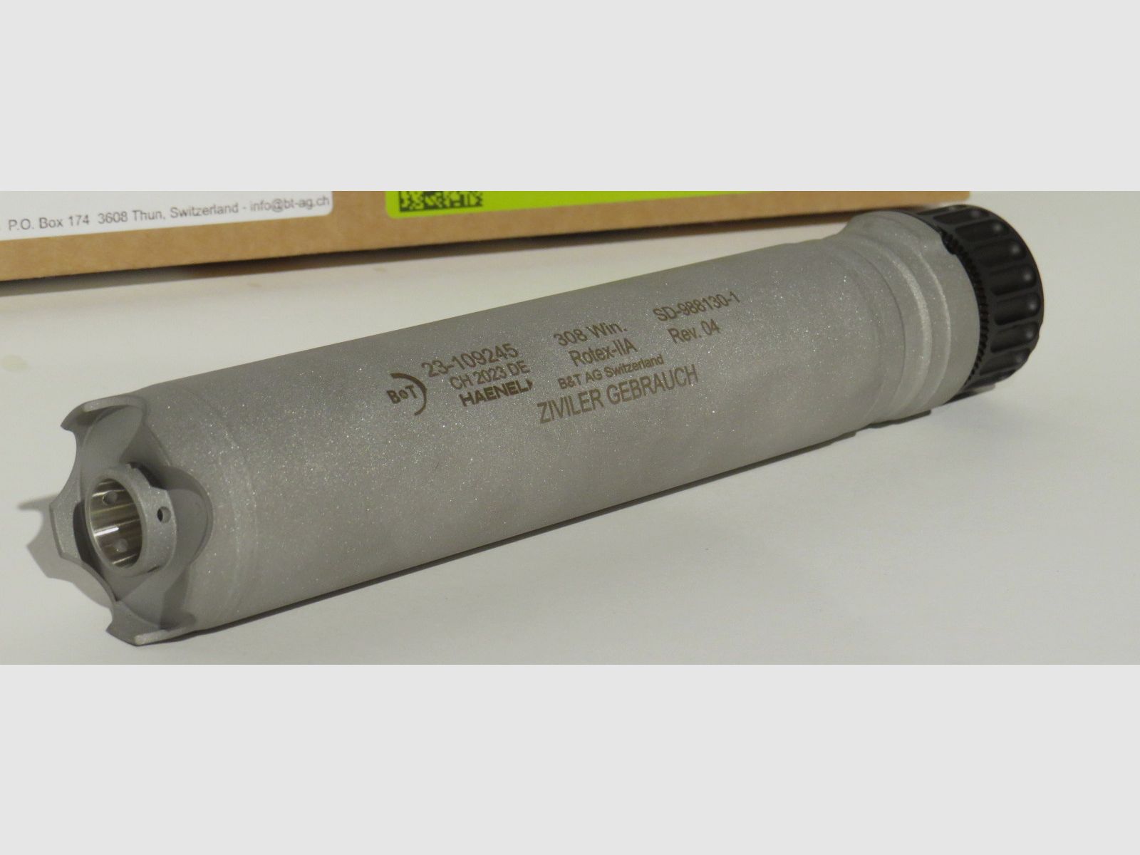 Silencieux Brügger & Thomet Rotex-IIA - Cal .308 Win. - QD Déverrouillage rapide