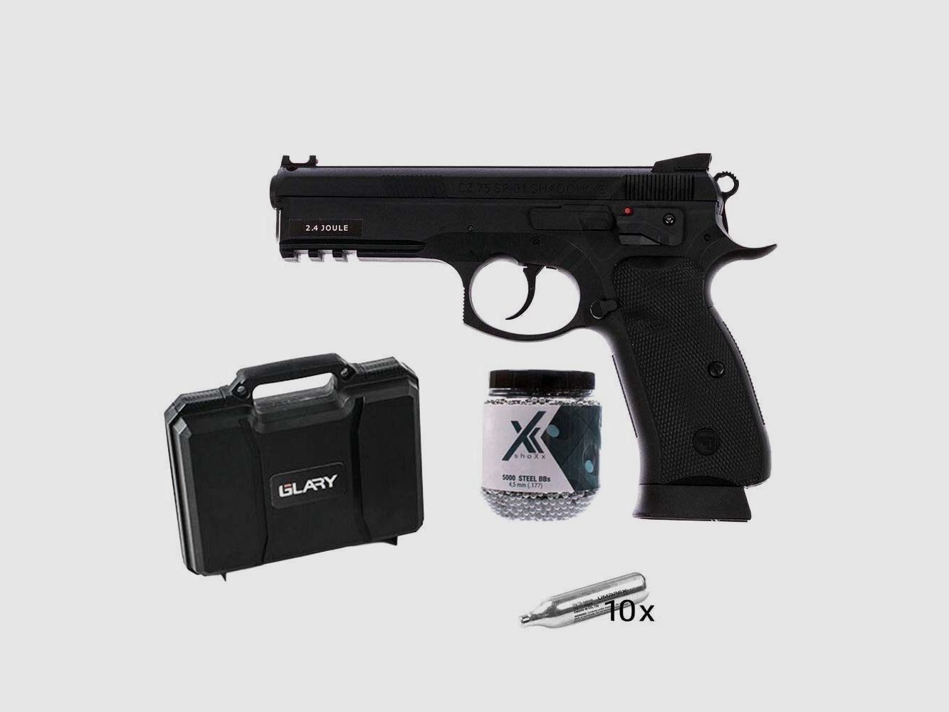 ASG CZ SP-01 Shadow NBB - CO2 4,5mm BB / Set de valise