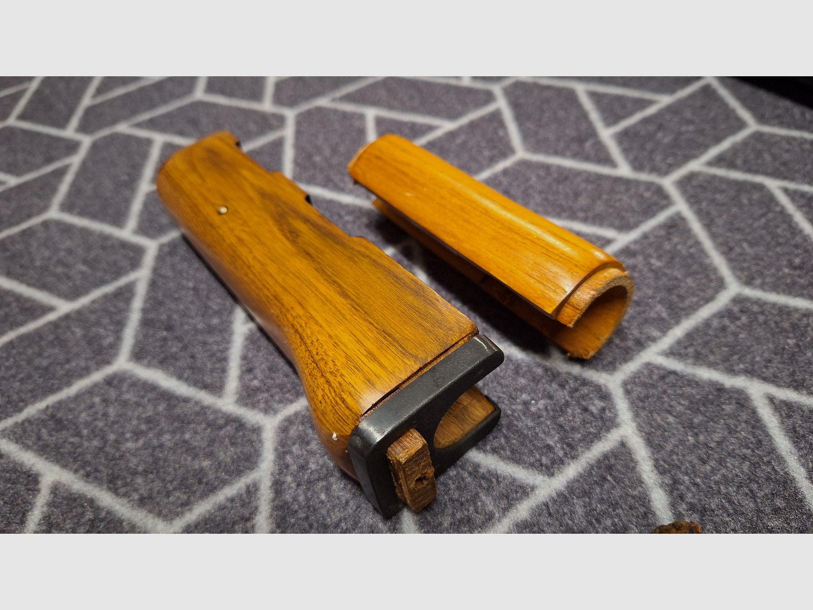 AK47 wooden stock set complete!