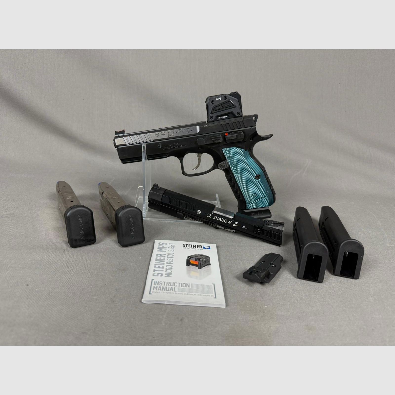 CZ Shadow 2 OR 9mm Luger mit Steiner MPS Set und CZ Kadet WS in .22lr