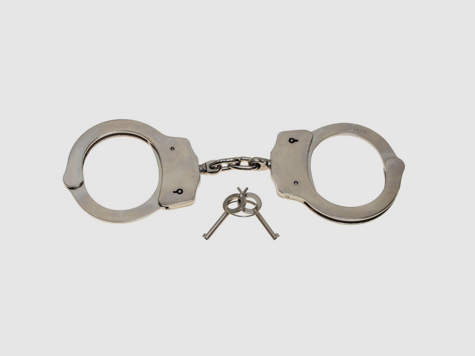 MFH handcuffs deluxe, nickel-plated