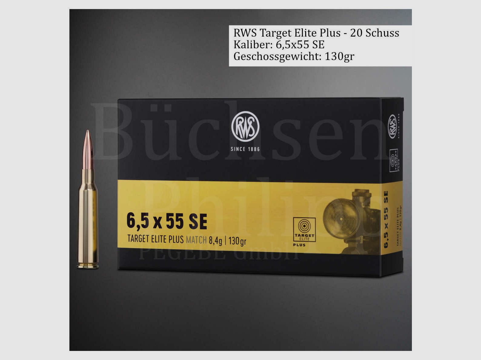 RWS 6,5x55 SE Target Elite+ 130gr 6,5x55 SE Target Elite+ 130gr