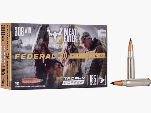 Federal Premium Trophy Copper .308 Win. 165GR 20 cartuchos