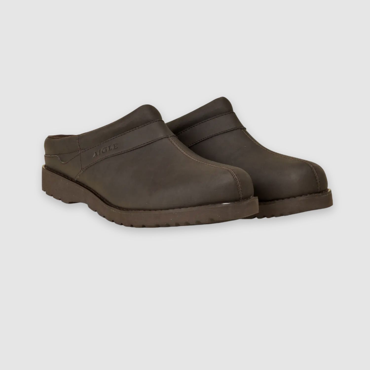 Aigle Basilo leather clogs
