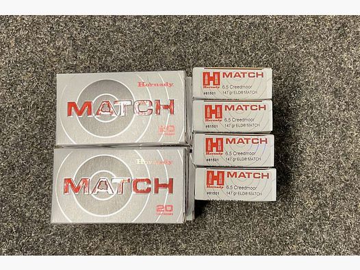 Hornady Match 6,5 Creedmoore 147 garin ELD Match