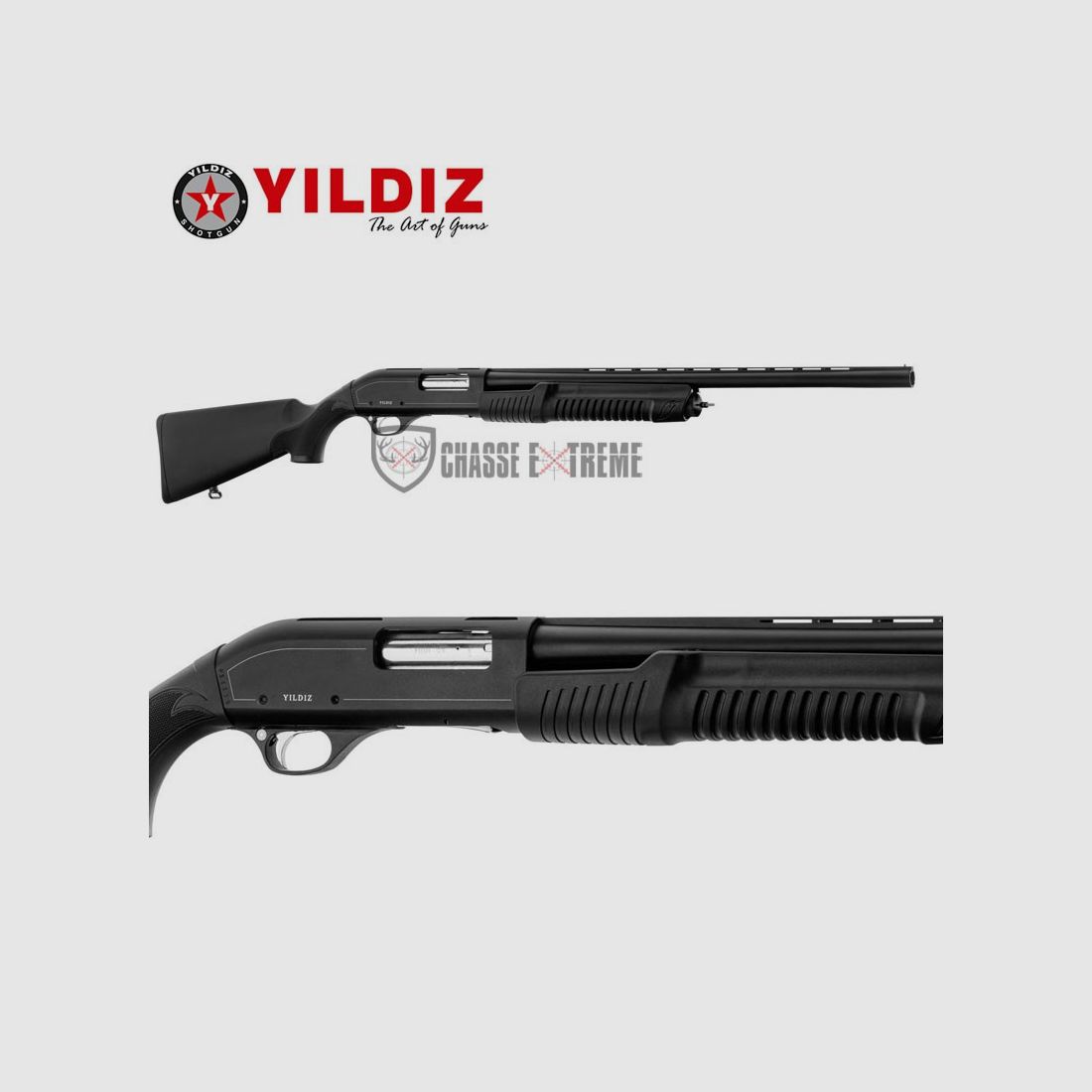 Pumpflinte YILDIZ S61 Kunststoff 61cm Kal. 12/76 Schwarz, Bild 1 von 5