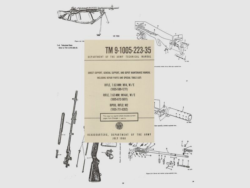 Reparatur- und Instandhaltungs-Hanbuch für das US M14 Gewehr