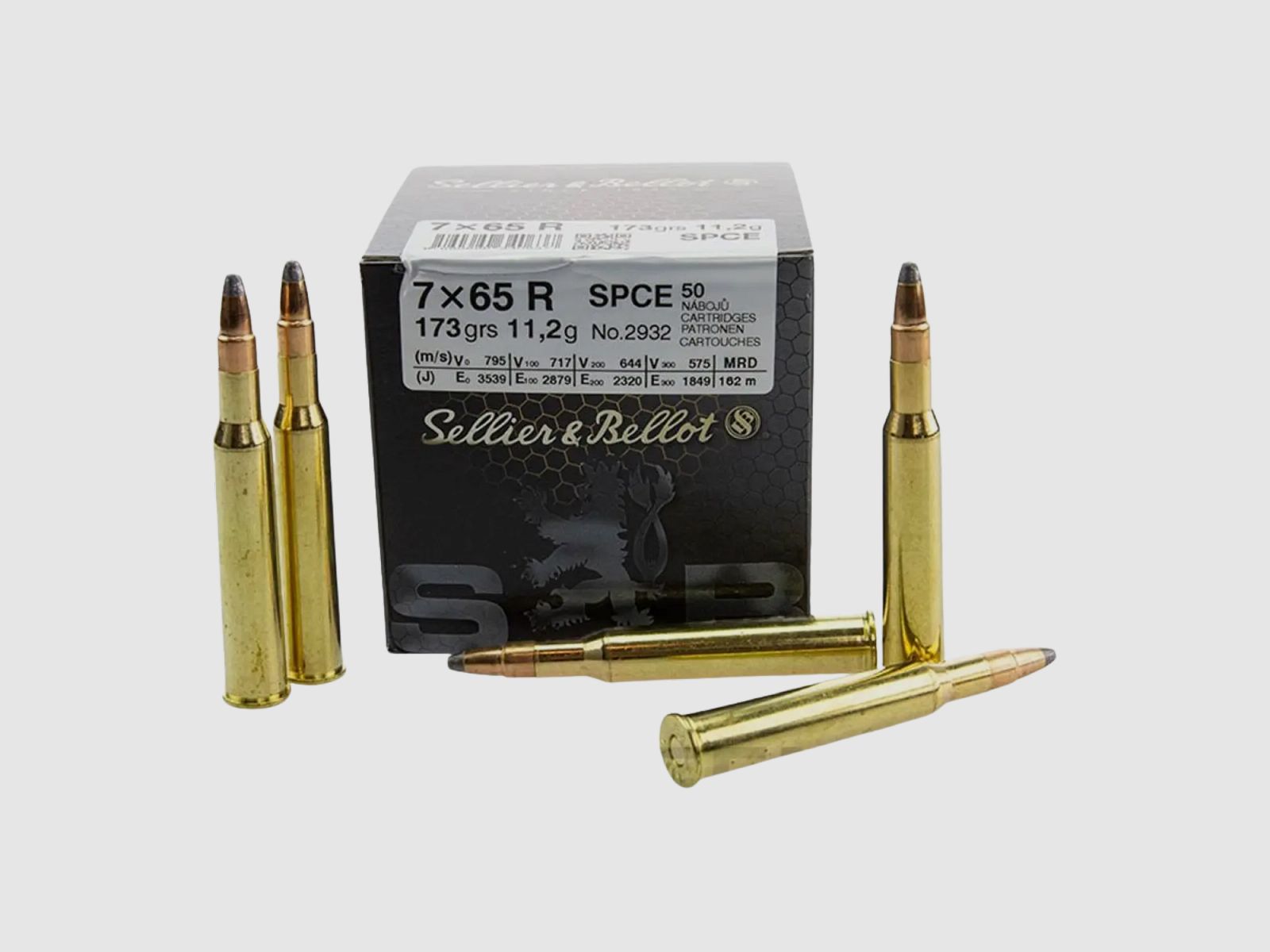 S&B 7x65R Soft Point SPCE 173grs 50 rounds