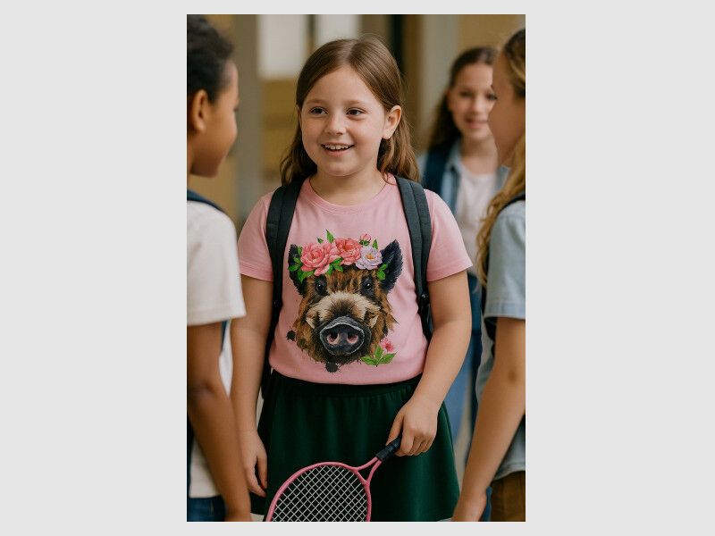 Camiseta infantil Wadera jabalí con corona, imagen 40 de 60