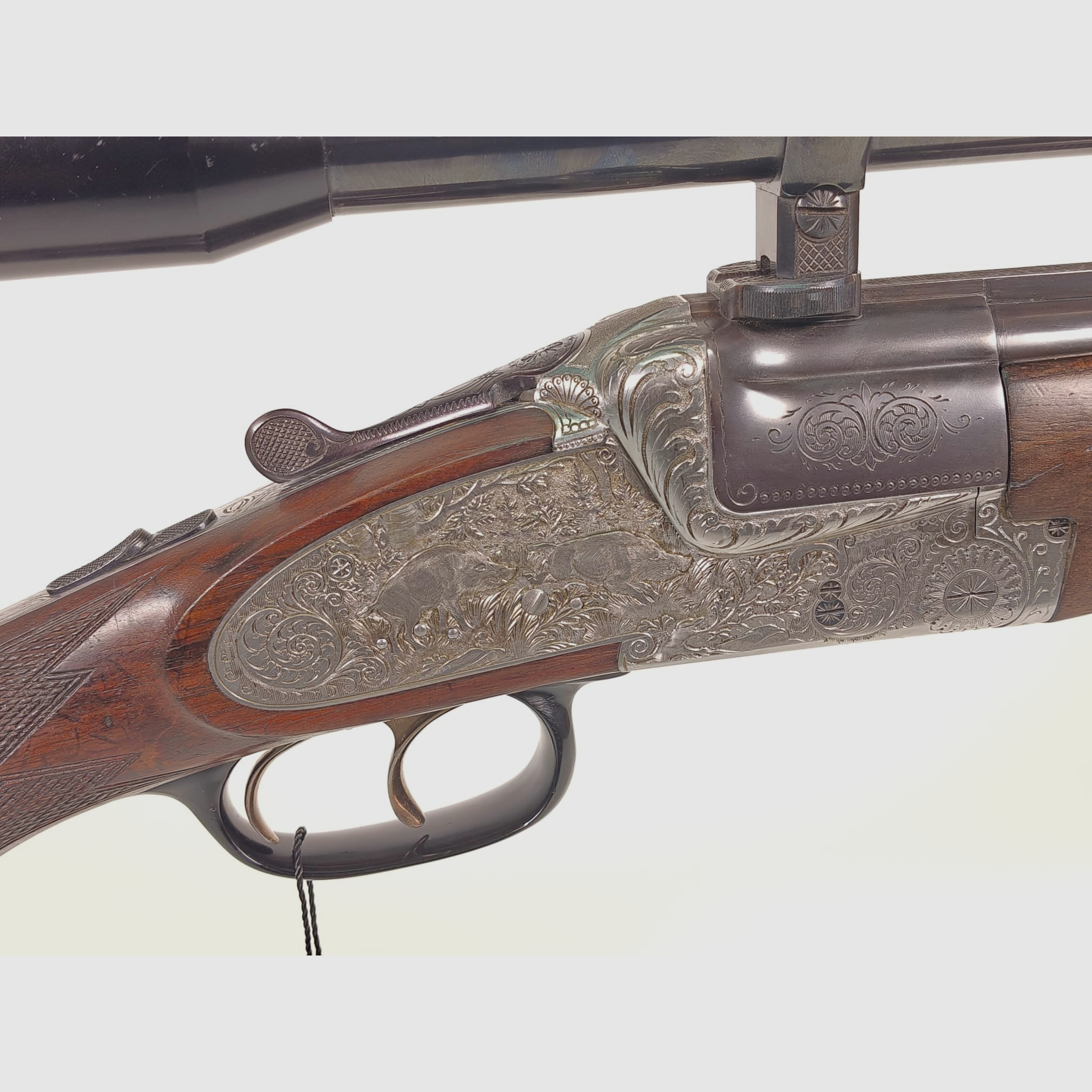 Friedrich Wilhelm Heym Mod. 22 SS side-lock double rifle 7x65R with Zeiss Diasta