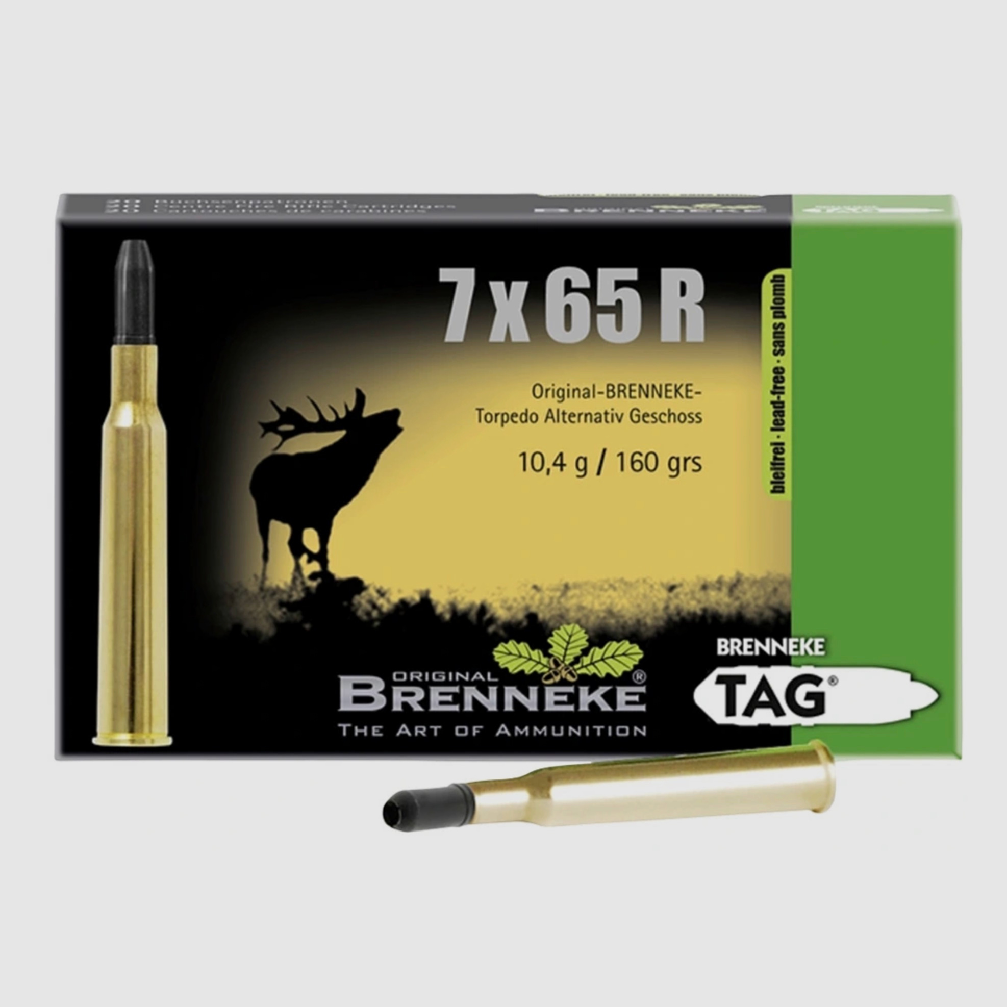 Brenneke 7x65 R TAG 10,4g 160grs. Bleifrei Langwaffenmunition