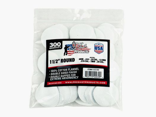 300 Patches 1 1/2" Rund 6mm bis .30/7,62mm