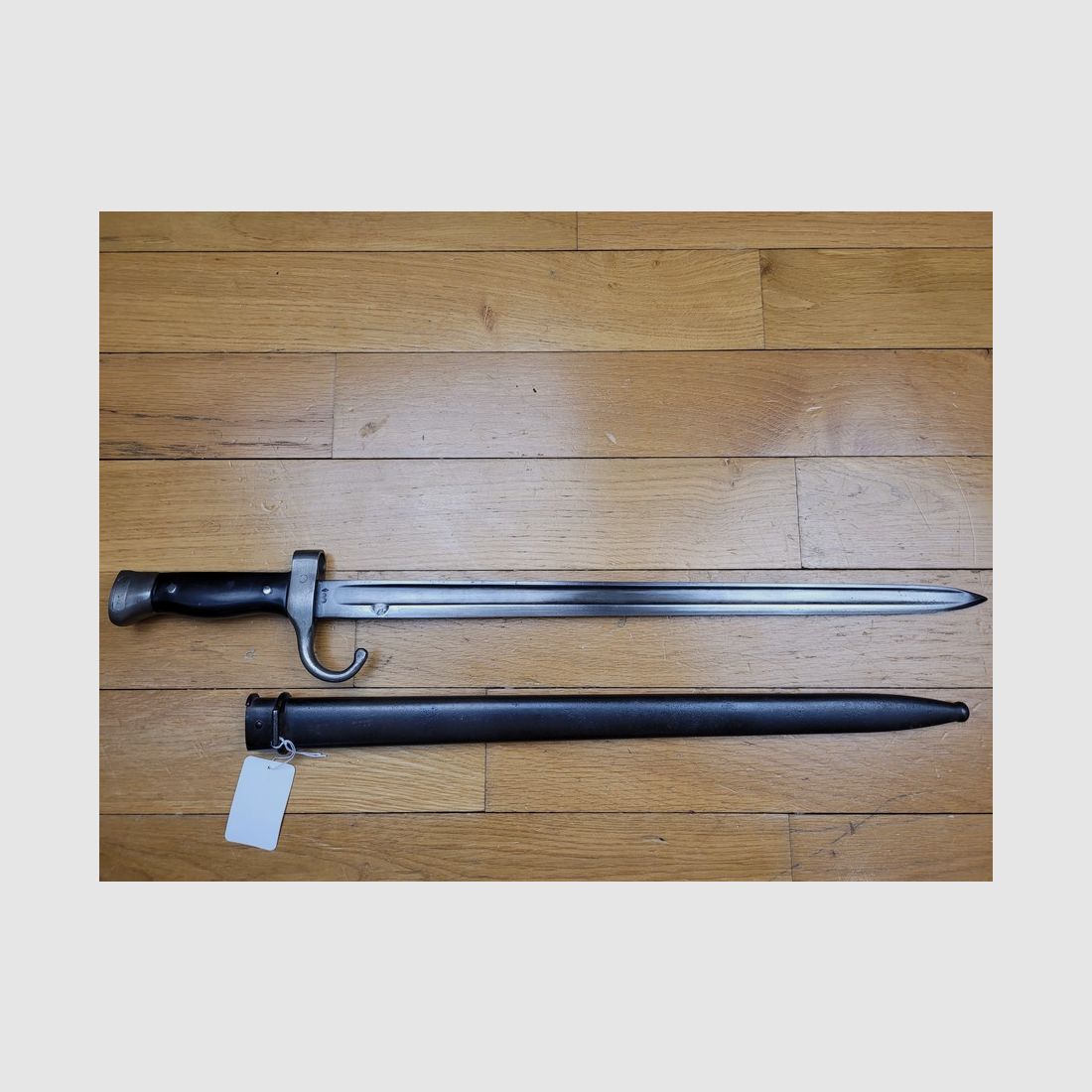 Rarissime Bajonett Berthier 1892 des allerersten Typs – Arsenalgravur Châtellerault März 1893 – Perfekte Original-Bakelit-Griffschalen – Zusätzlich mit Monomatrikel – TBE ++, Bild 8 von 17