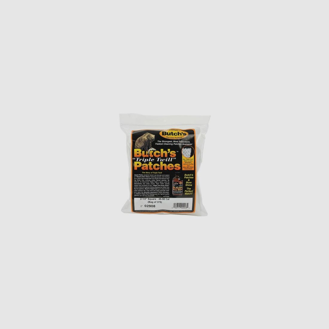 Butch's Triple Twill Panni per la pulizia 375 pezzi per .45 - .58 / .410 / .20