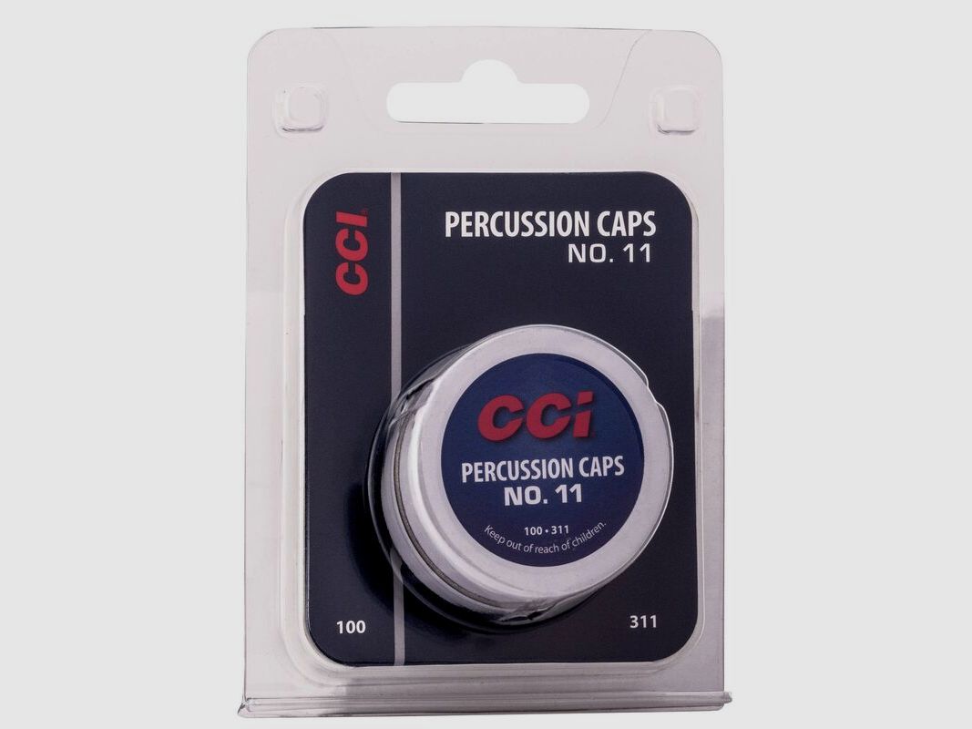 CCI Vorderladerzündhütchen No. 11 Standard für Pistolen und Gewehre 100 Stück