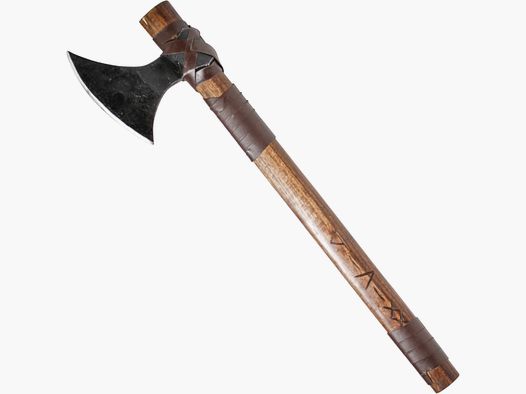 Viking axe decoration adorned with runes