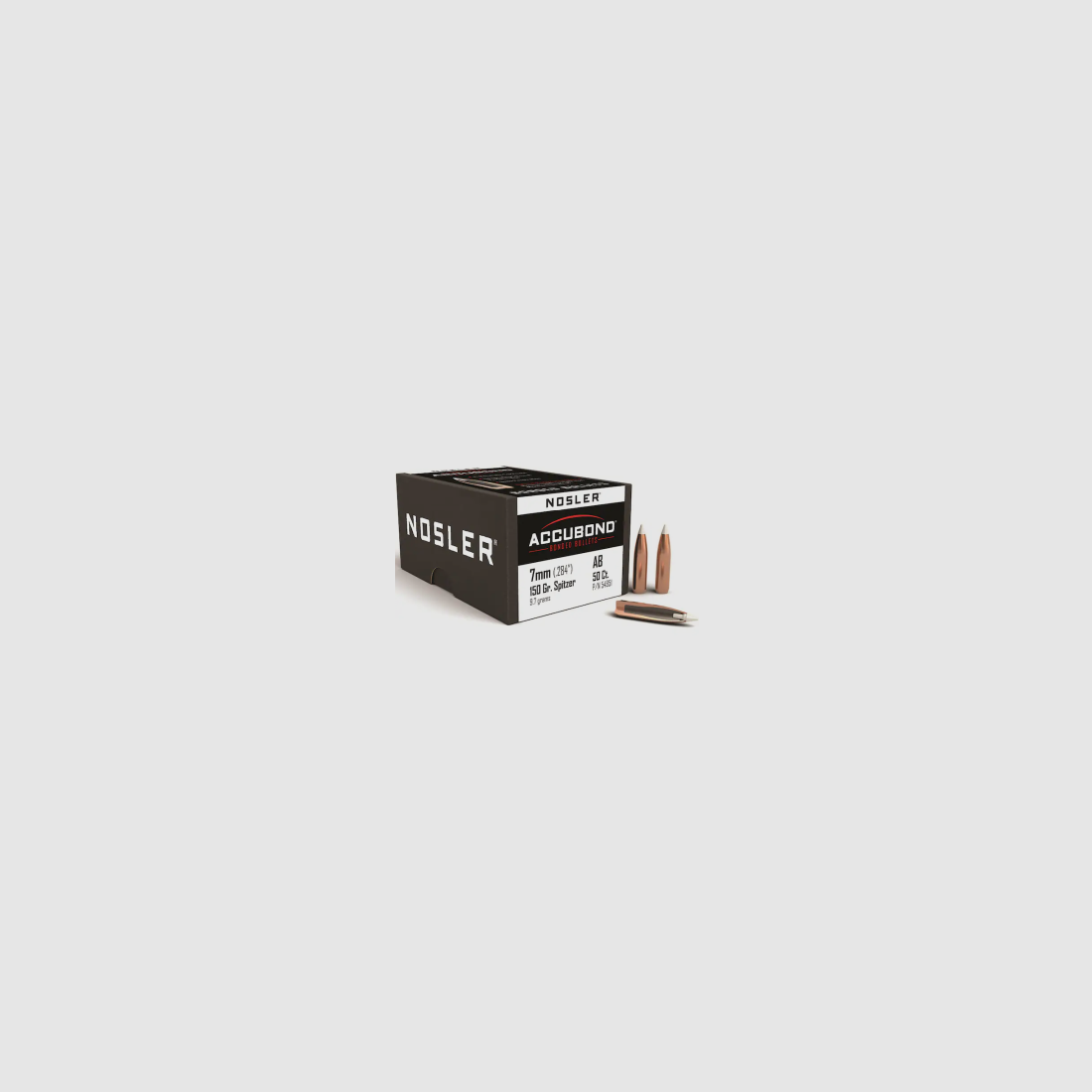 Nosler Geschoss 7mm/.284 Accubond 150GR Bonded Tipped Boat Tail 50 Stück, Bild 1 von 2