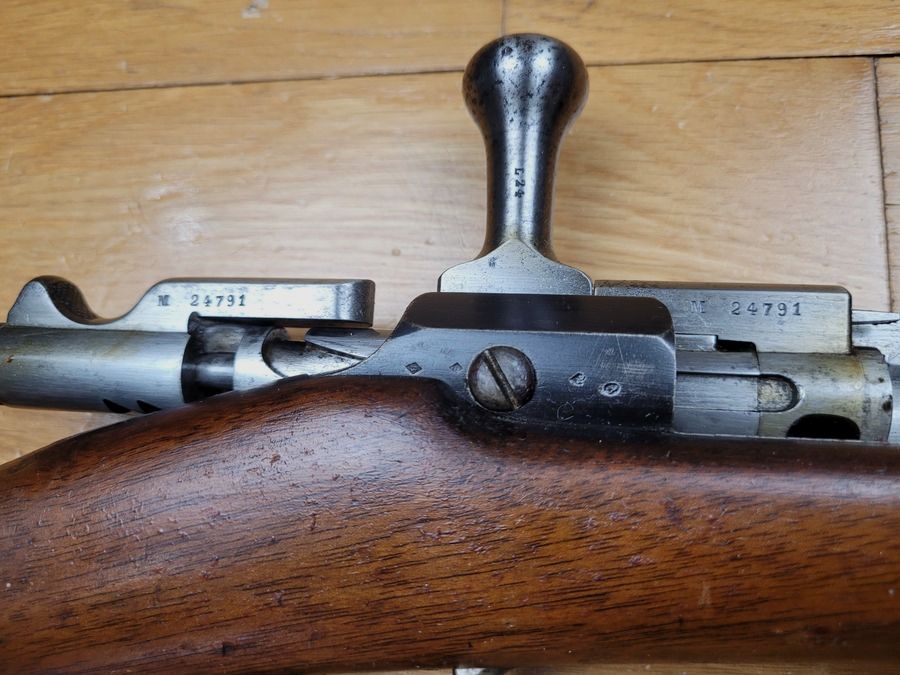 Sehr schönes Infanteriegewehr Gras – Modell 1866-74 M80 – Umgebautes Gras in Saint Etienne im Juli 1883 – Vollständig monomatrikuliert einschließlich der Reinigungsstange – Originalkaliber 11mm Gras – Wunderschöner Spiegel-Lauf – Ausgezeichneter Zustand, Bild 1 von 30