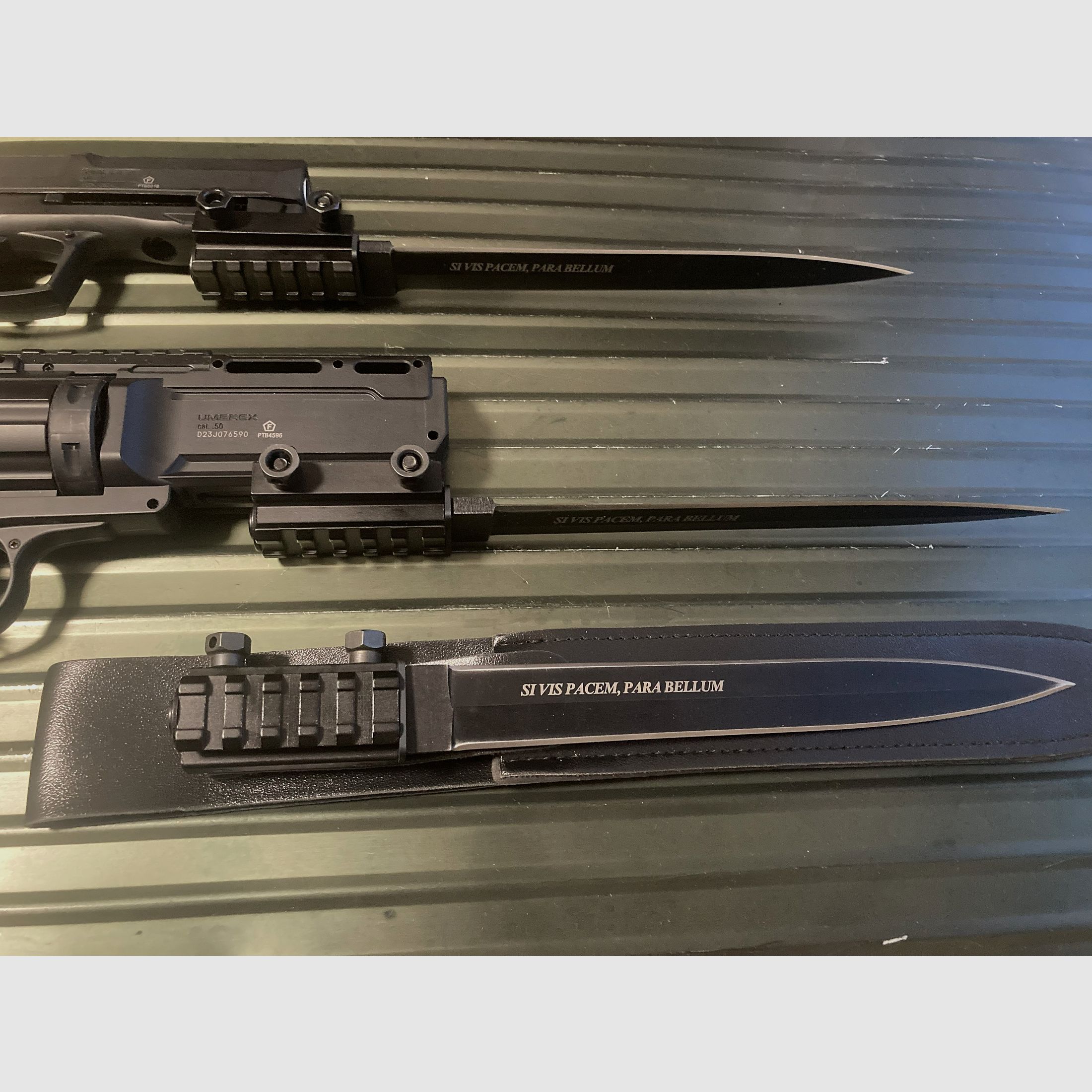 Universal Picatinny bayonet made of stainless steel, among others for Umarex HDR HDP HDB HDS, First Strike, Byrna, Tippmann TiPX Home Defence crossbow etc.