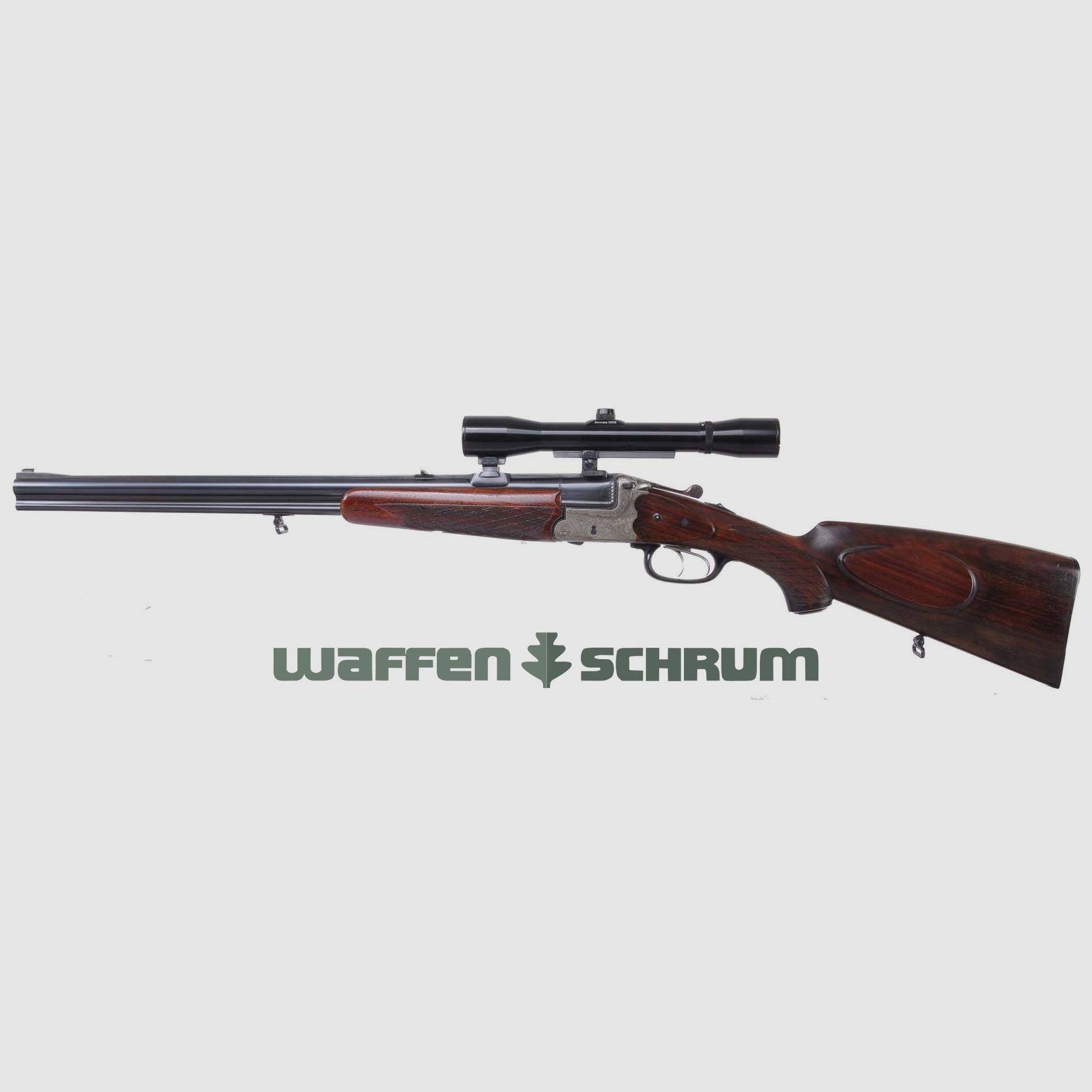 Heym Mod. 55 16/70-7x57R , ZF GECO 4x36 Abs. 1, SUHLER-Einhakmontage Vollchoke (i.A.)