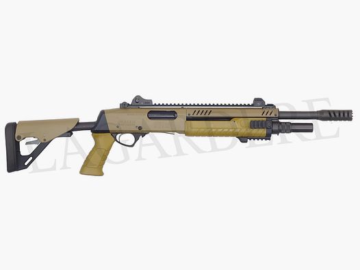 FABARM STF 12 COMPACT 14&Prime; TAN RETRACT(FUSIL A CANON LISSE MILITAIRE)