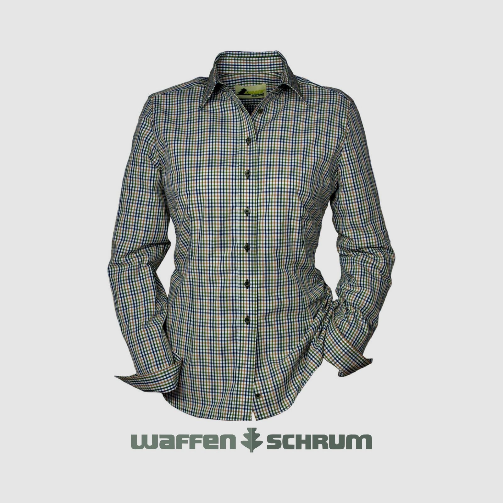 Skogen Damen Bluse Karo Natur / Bunt