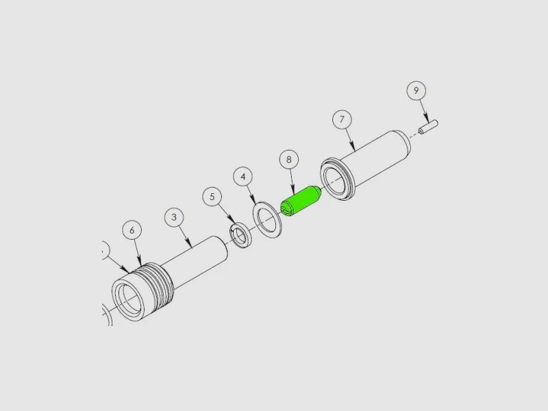 Z-RAM STEEL FIRING-PIN AND STEEL SCREW (STANDARD LENGTH) TCP FSC T8.1 T9.1 VKS