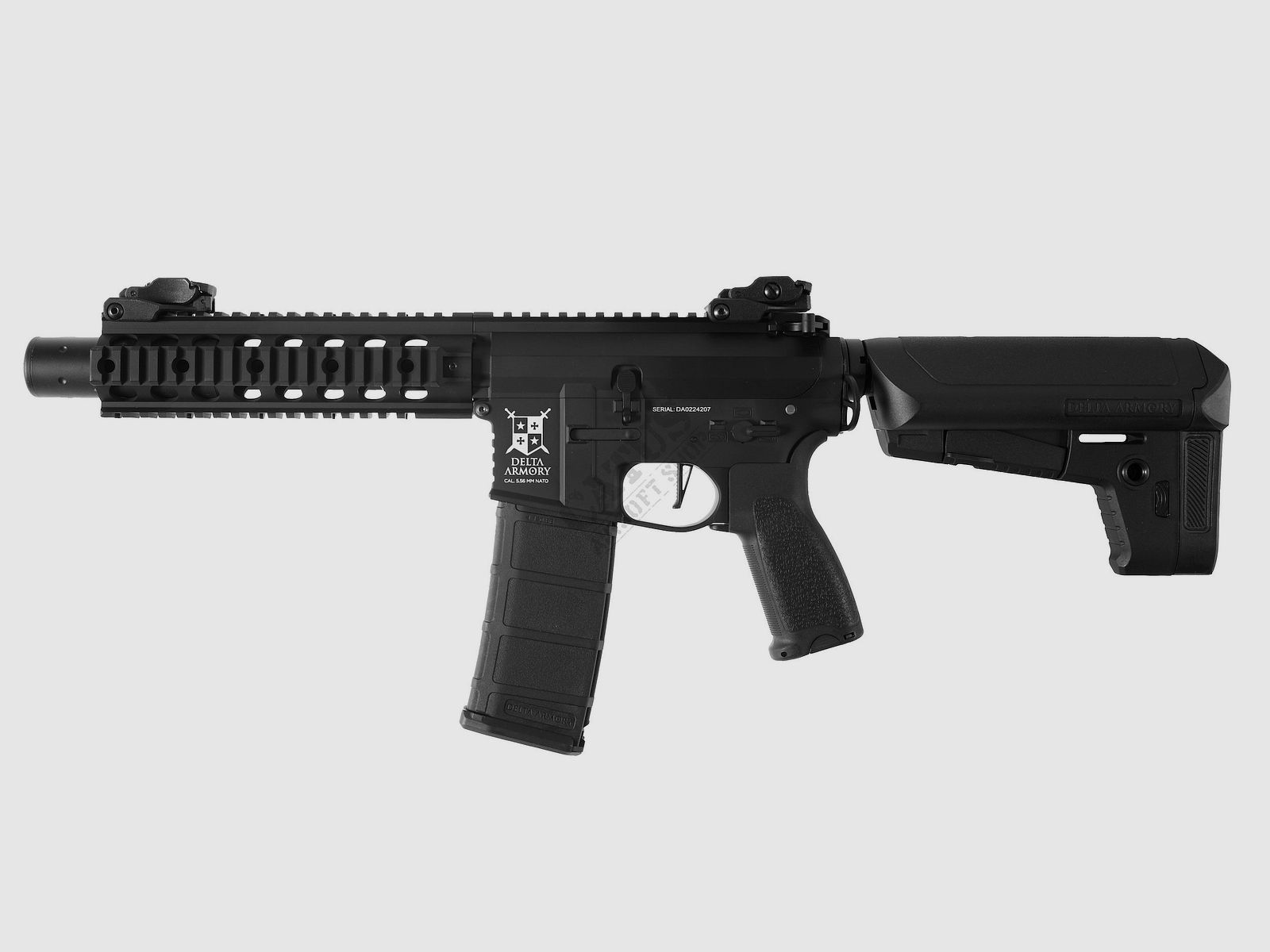 AR15 SilentOps 8" Alpha Full Metal (Schwarz) max. 0,5J Delta Armory