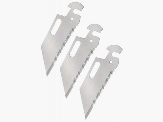 Cold Steel Click-N-Cut Folder Ersatzklingen, Standard, Gezahnt, 3er Pack