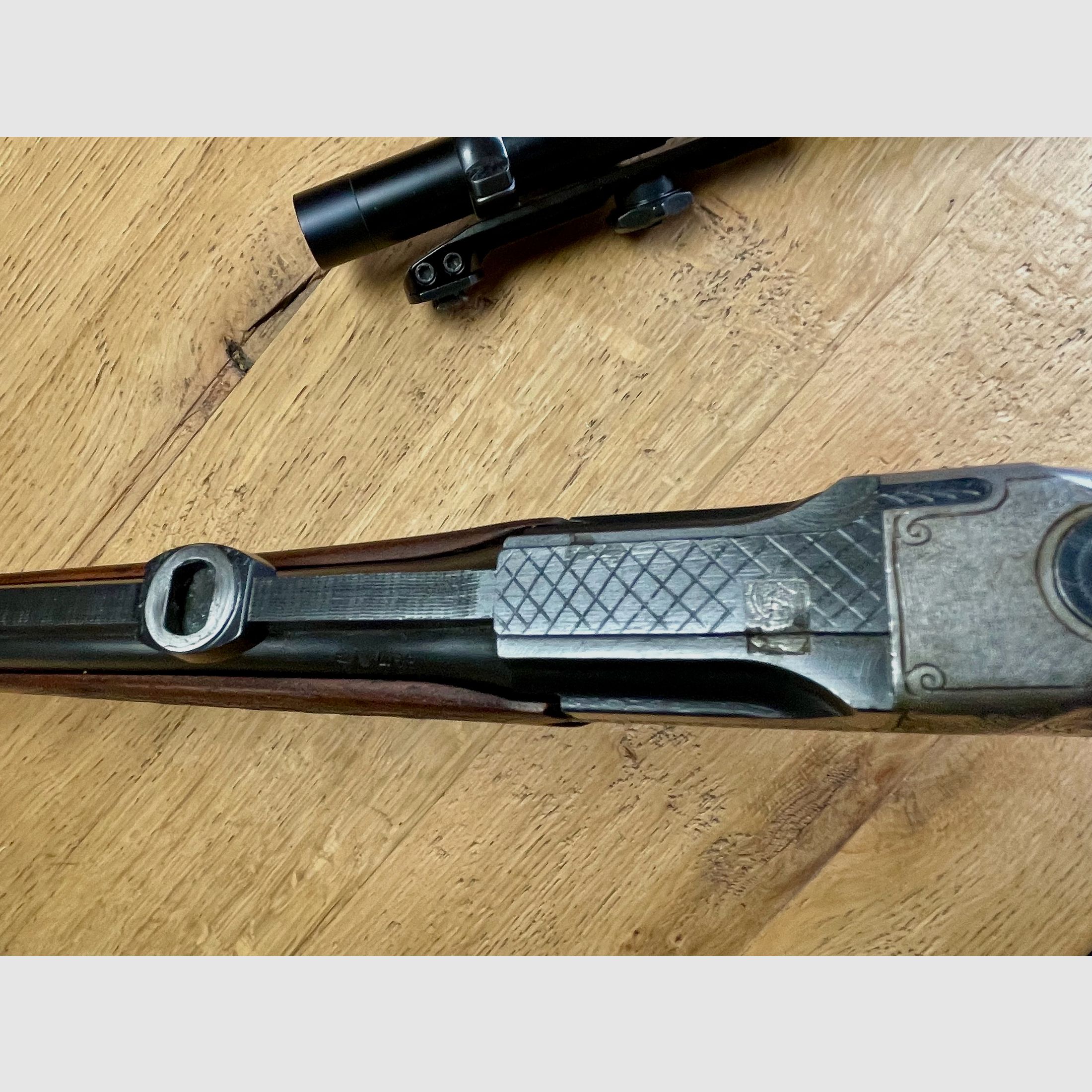 Karabin Zimmermann Z 66 kal. 10,3x60R z lunetą Luger 1,5-4,5x20