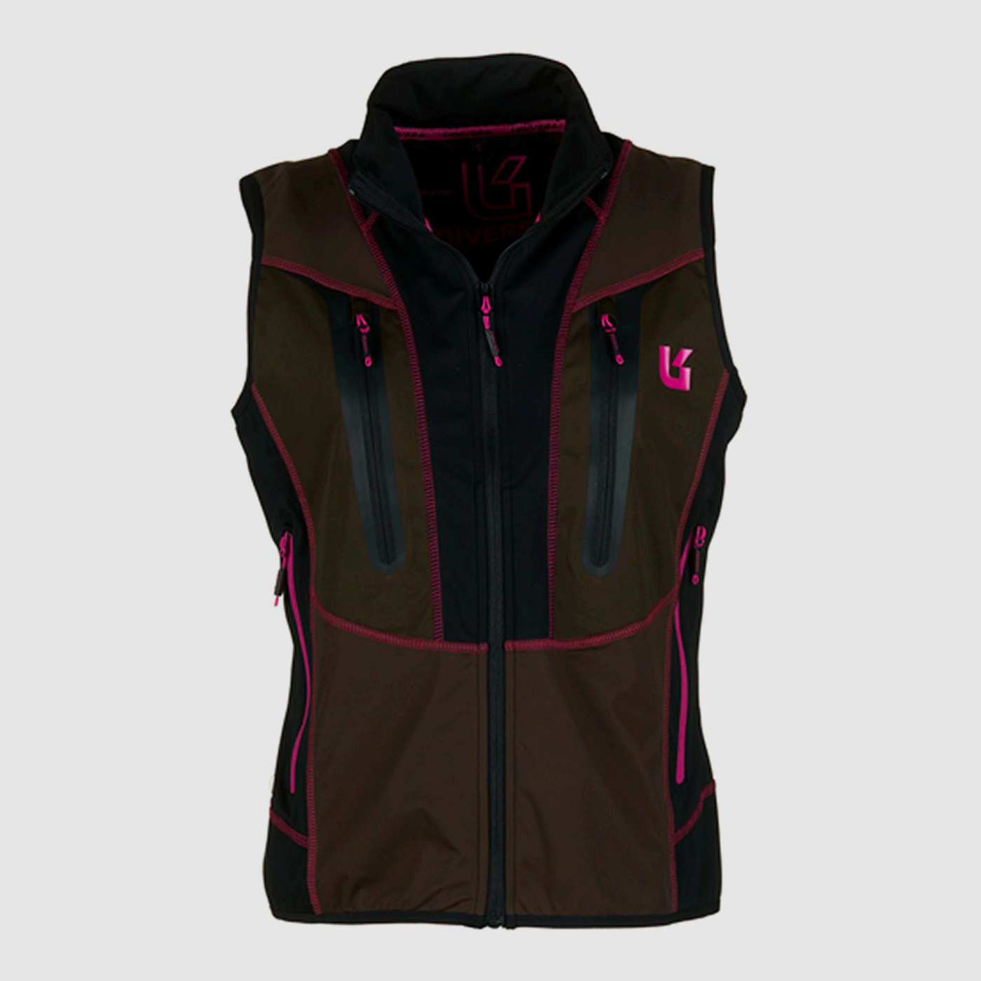 Gilet – Femme – Univers – Outdoor Adamello U-TEX Vert/Fuchsia, image 1 sur 4