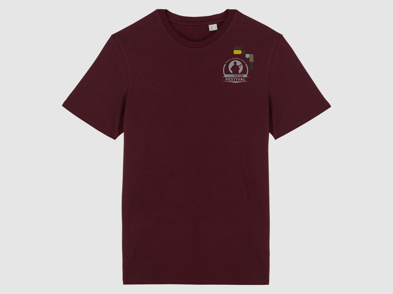 Geartester Festival Bio T-Shirt, piccolo logo