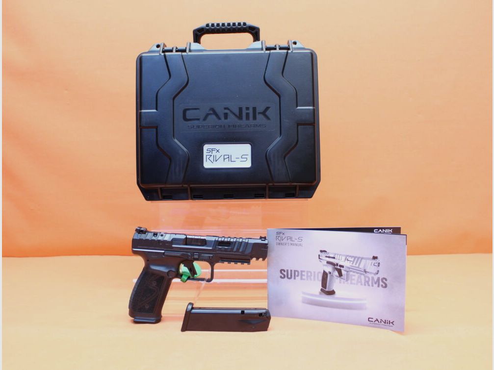 CANIK Ha.Pistola 9mmLuger CANIK TP9 SFx RIVAL-S Negra 127mm de cañón, cierre listo para óptica para visor de punto rojo