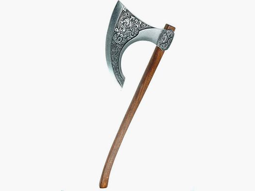 Ascia dei Normanni con manico in legno robusto
