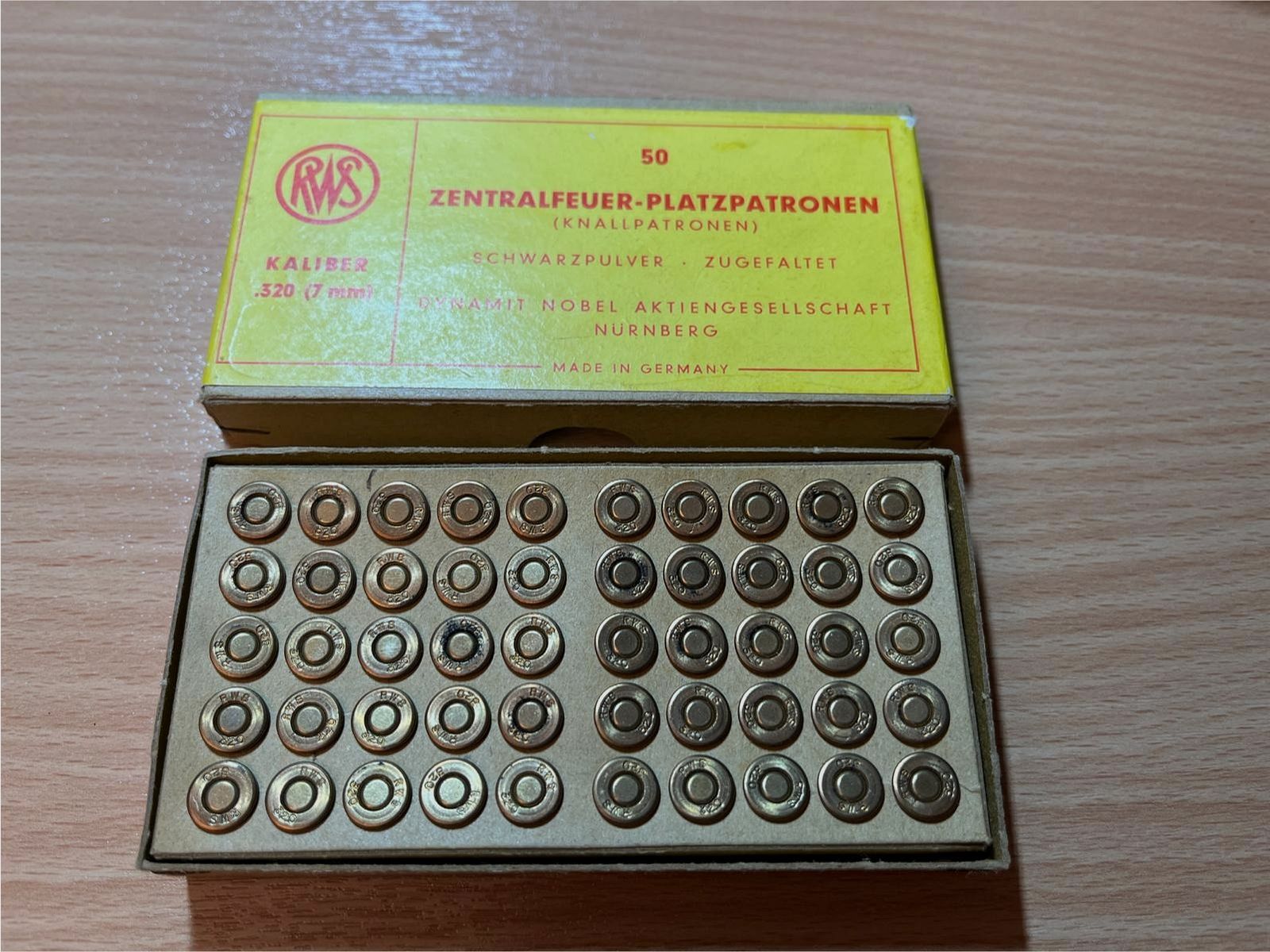 .320 kurz / 7mm Platzpatronen RWS -Sammler