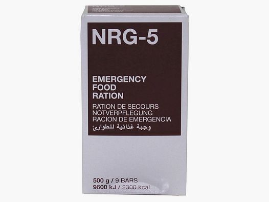 NRG-5 alimentación de emergencia, 500g (9 barras)