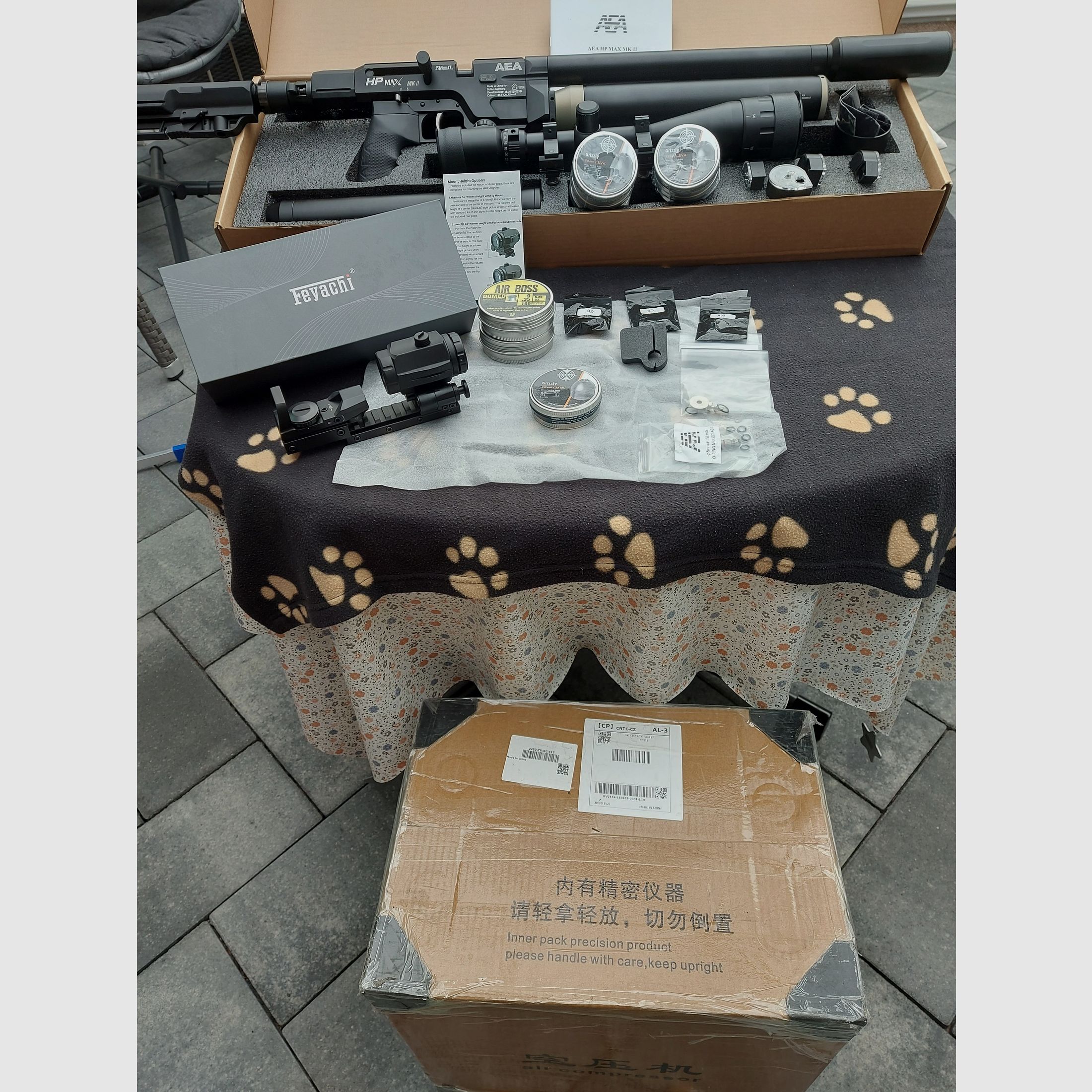 AEA HP Max MK2 9mm mit Schalldämpfer / Luftkompressor und Zubehör, Bild 1 von 6