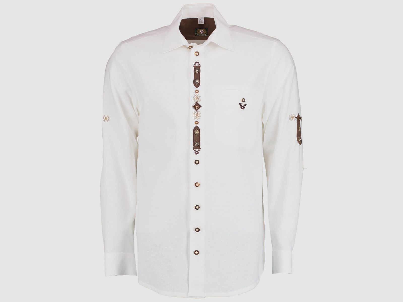 OS TRACHTEN WHITE SHIRT WITH TYROLEAN EMBROIDERY, image 1 of 2