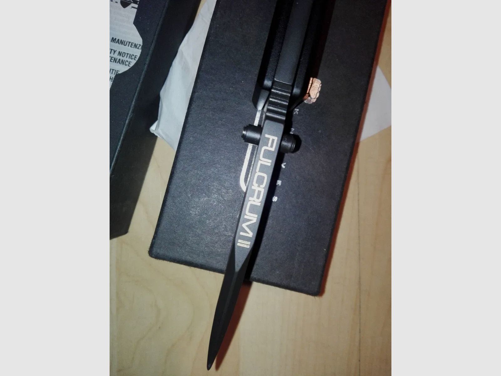 Wyprzedaż! Extrema Ratio Fulcrum II D nóż składany, czarny, nowy, z paragonem