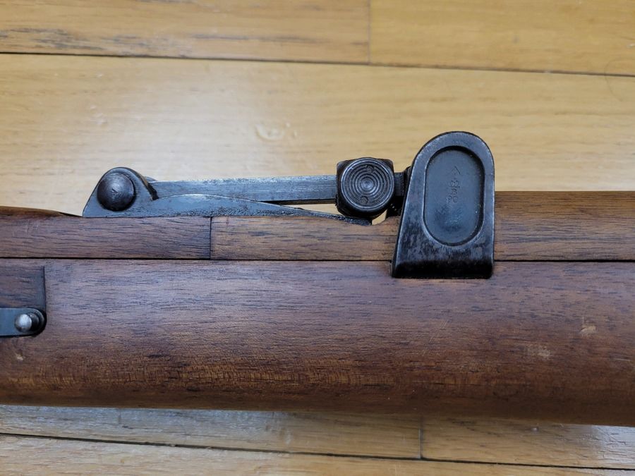 Seltenes englisches Gewehr Lee Enfield MKIII (UND NICHT MKIII(*) !) – Cut-off UND Volleyvisier – SEHR seltene Herstellung B.S.A 1914 ! Originalkaliber 303 Brit. – vollständig einheitlich nummeriert – Einheitsscheibe – MUSEUMSZUSTAND !, Bild 15 von 40