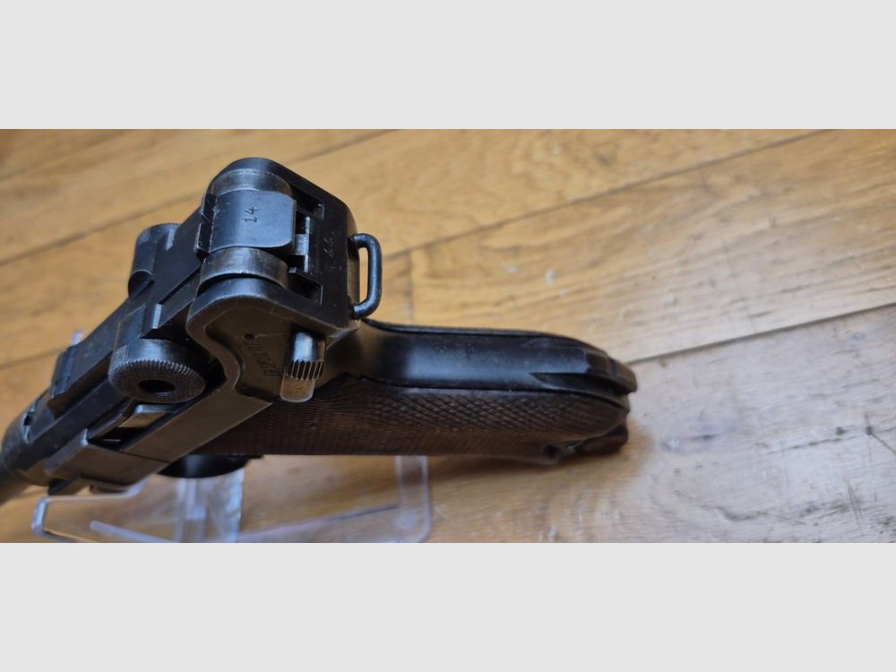 Sehr schöner Luger P08 Pistol Erster Weltkrieg – Herstellung DMW von 1918, 1920 in die Reichswehr integriert – Vollständig monomatrikuliert einschließlich Magazin (selten!) – Sehr schöner Lauf – Seltene Stück aufgrund seiner Geschichte und seines Zustands -TBE-/TBE, Bild 12 von 24