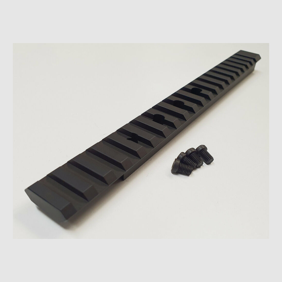 MHS Picatinny rail for BERGARA BA 13, steel, matte black blued, 210mm long, made in Germany