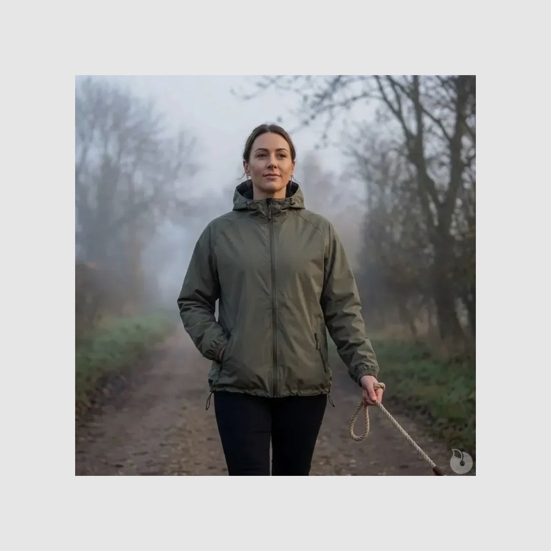 Kurze wasserdichte Lightshell-Jacke in Khaki, Bild 8 von 17