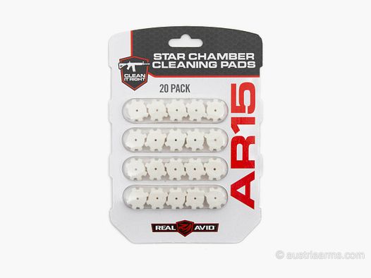 Real Avid AR-15 Tampons de nettoyage de la chambre étoilée 20 pièces