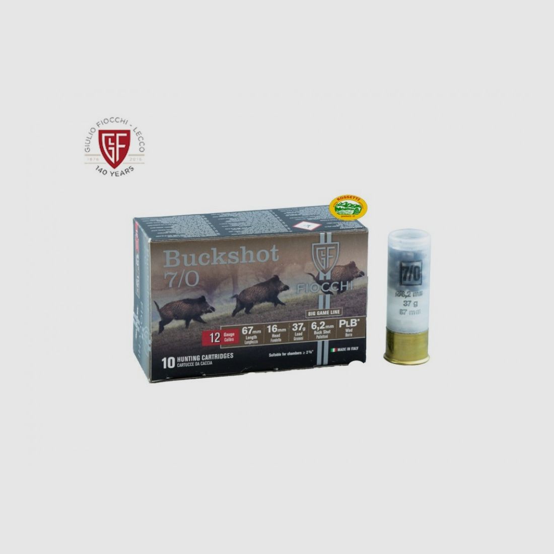 FIOCCHI Patronen 27 Schrotkaliber 12 gr.37 - 7/0